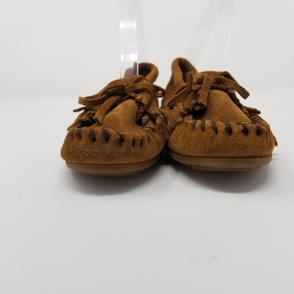Minnetonka Moccasin Kilty Suede Hard Sole Boho - Picture 2 of 7